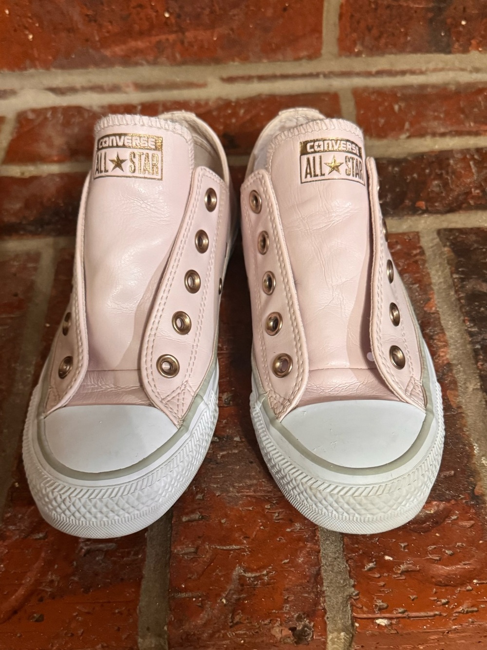 Converse Chuck Taylor Women’s Sz 5 Barely Rose AllStar Sneakers Rose Gold Eyelet